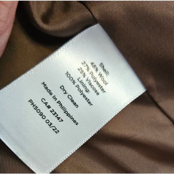 Talbots Women's Winter Fitted Blazer Rust Brown Size 16 Wool Blend Jacket NWT - Picture 8 of 10